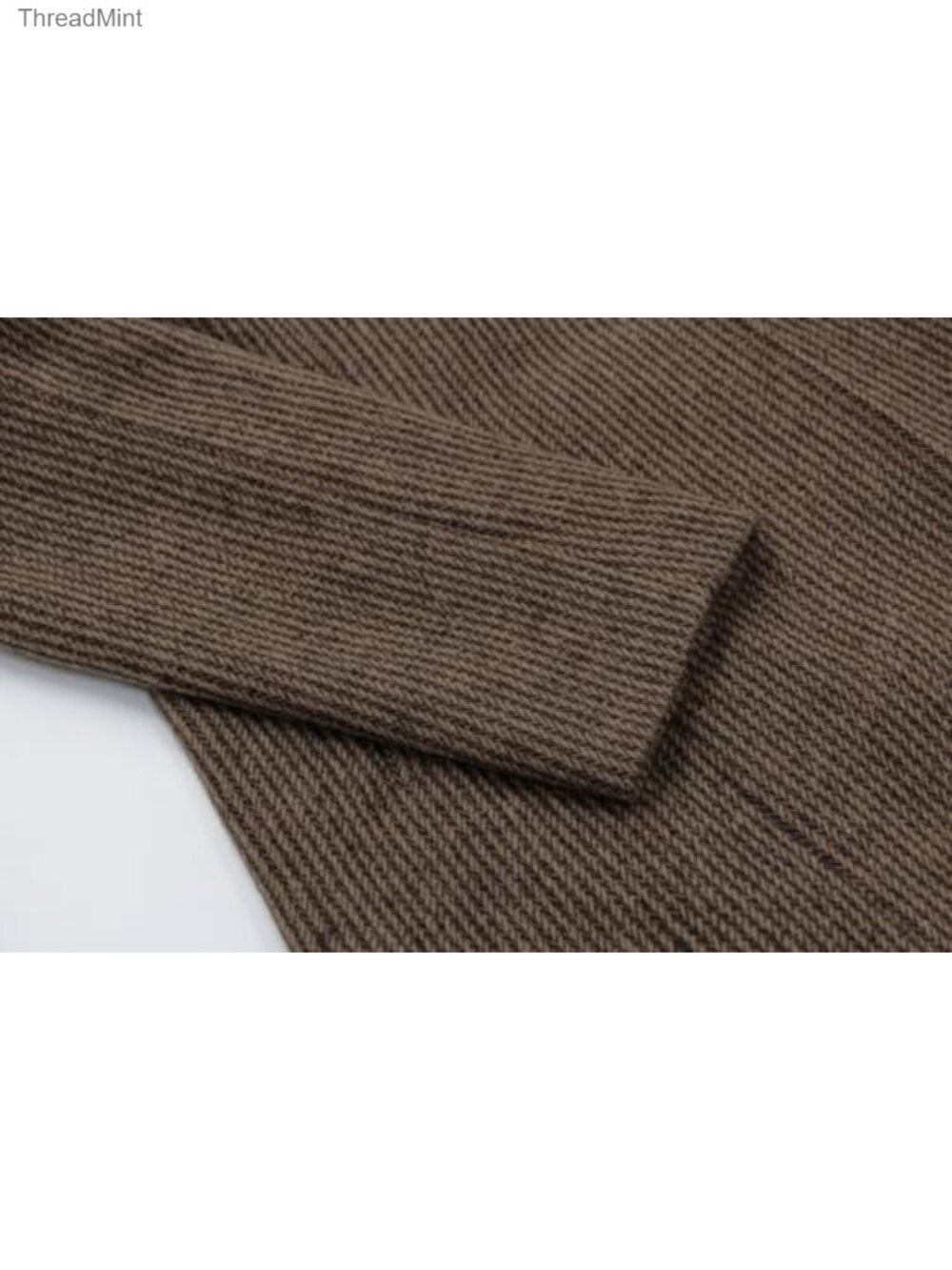 Long Sleeve Wool Blazer Jacket Winter Coat One Button Open Front - Picture 6 of 6